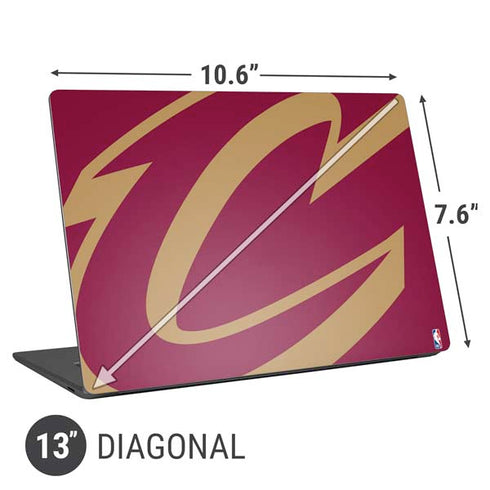 NBA Cleveland Cavaliers Large Logo Universal Laptop 13in (10.6 x 7.6in) Skin